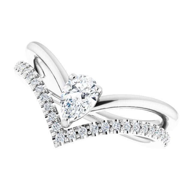 Natural White Sapphire | Pear | 6 x 4mm