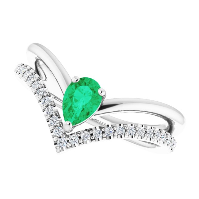 Natural Emerald | Pear | 6 x 4mm | Lab-Grown Emerald | Pear | 6 x 4mm