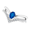 Natural Blue Sapphire | Pear | 6 x 4mm | Lab-Grown Blue Sapphire | Pear | 6 x 4mm