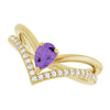 Natural Amethyst | Pear | 6 x 4mm