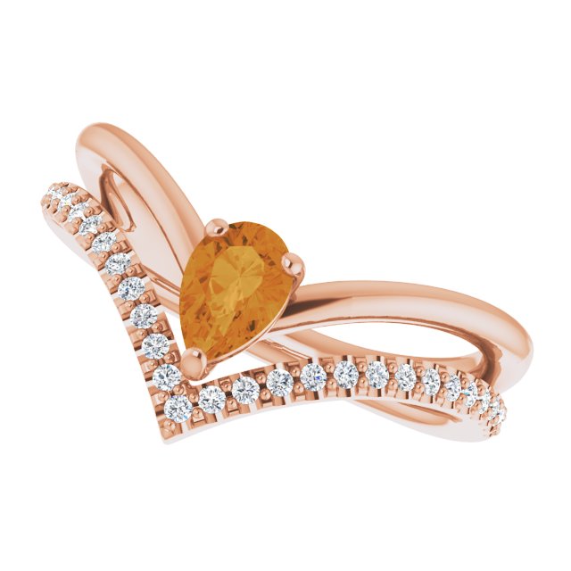Natural Citrine | Pear | 6 x 4mm