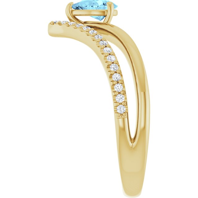 Natural Aquamarine | Pear | 6 x 4mm