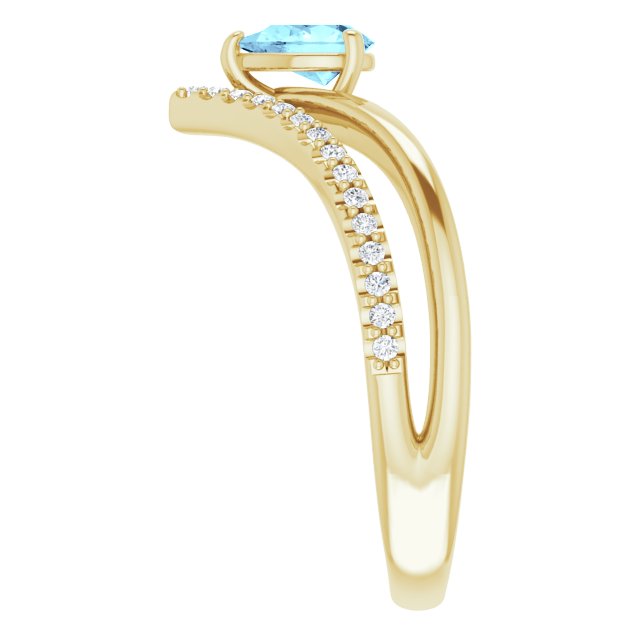 Natural Aquamarine | Pear | 6 x 4mm