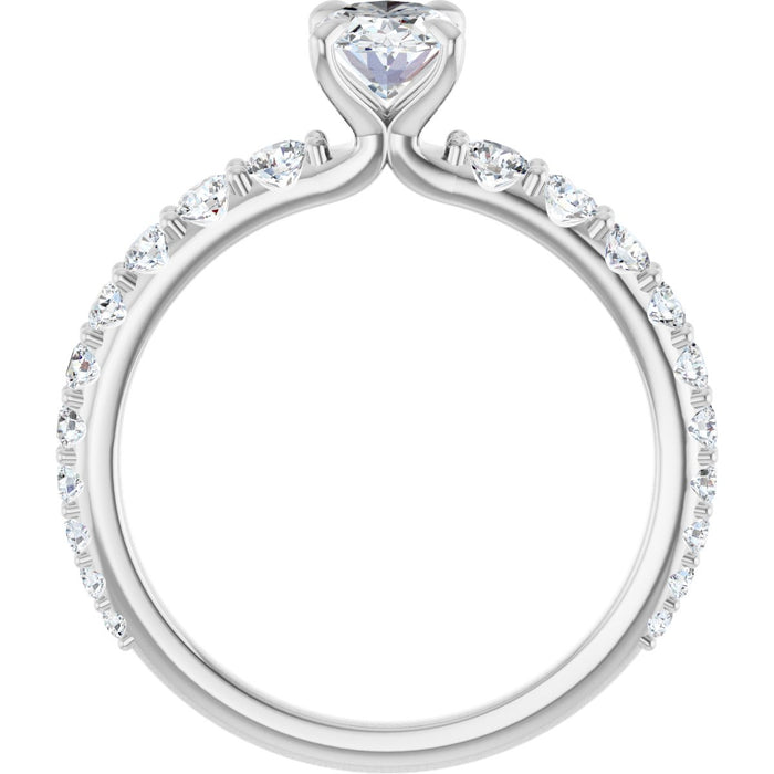 14K White | Oval