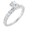 14K White | Oval