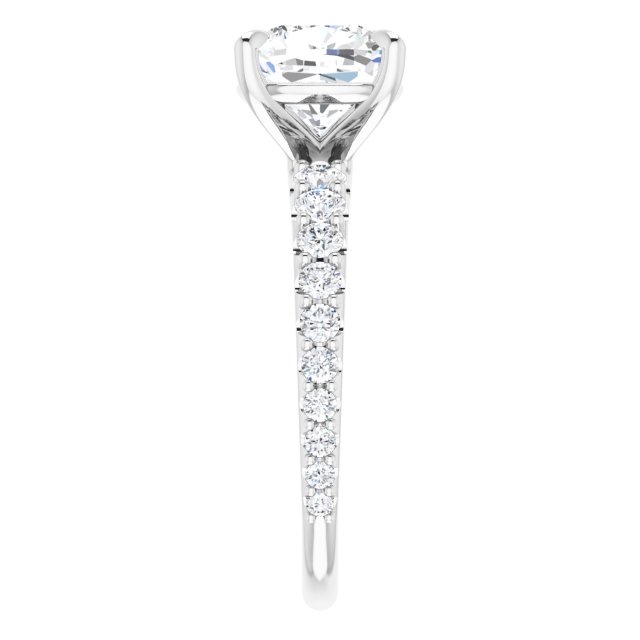 14K White | Cushion