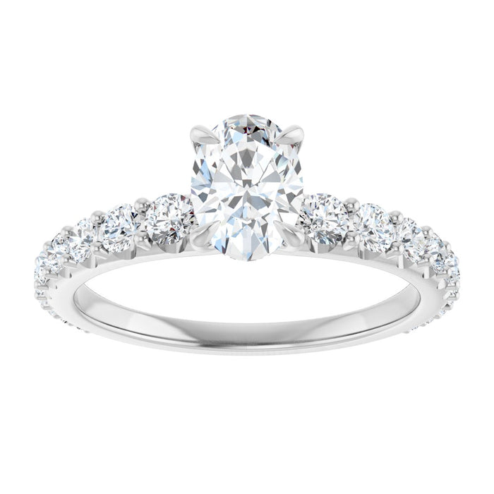 14K White | Oval