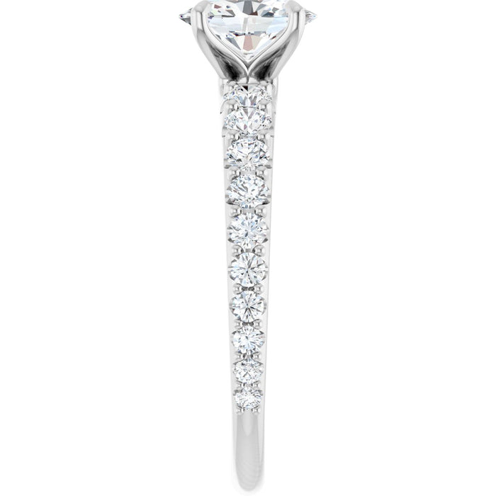 14K White | Oval