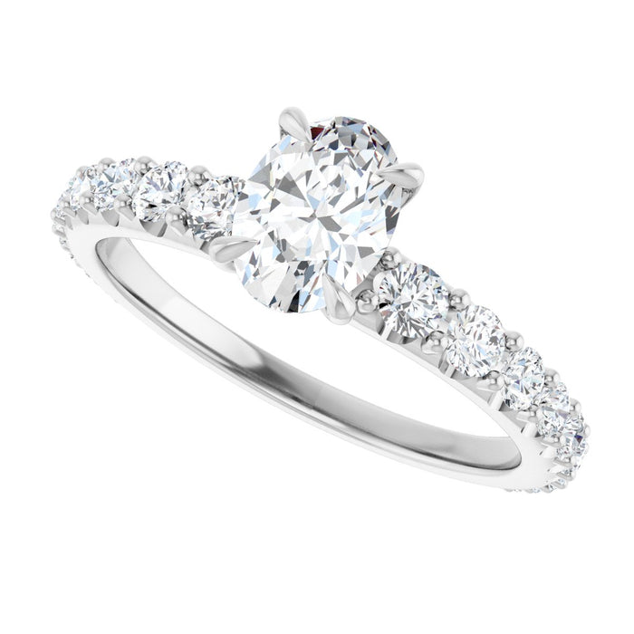 14K White | Oval