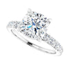 14K White | Cushion