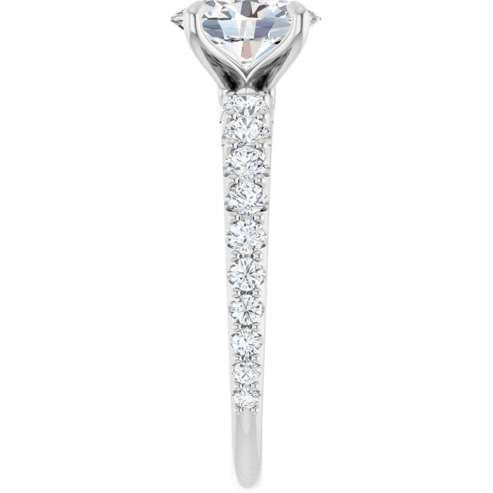 18K White | Oval