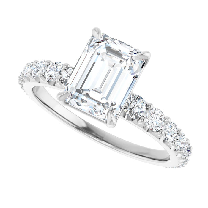 14K White | Emerald