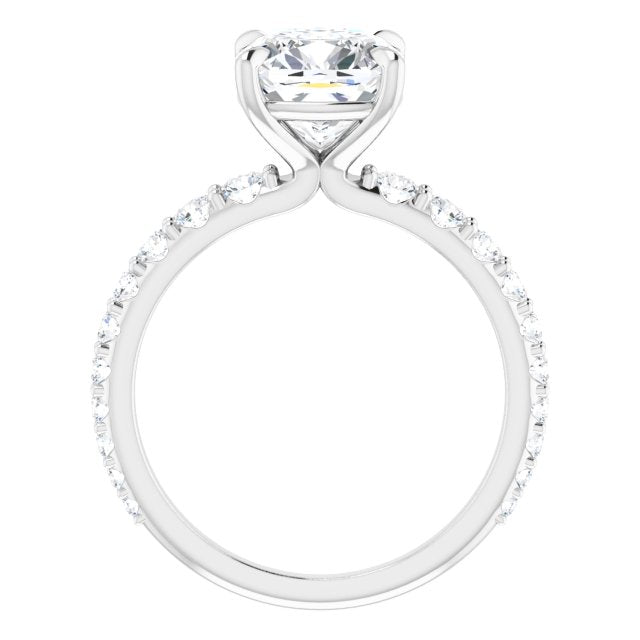 14K White | Cushion