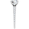 14K White | Round