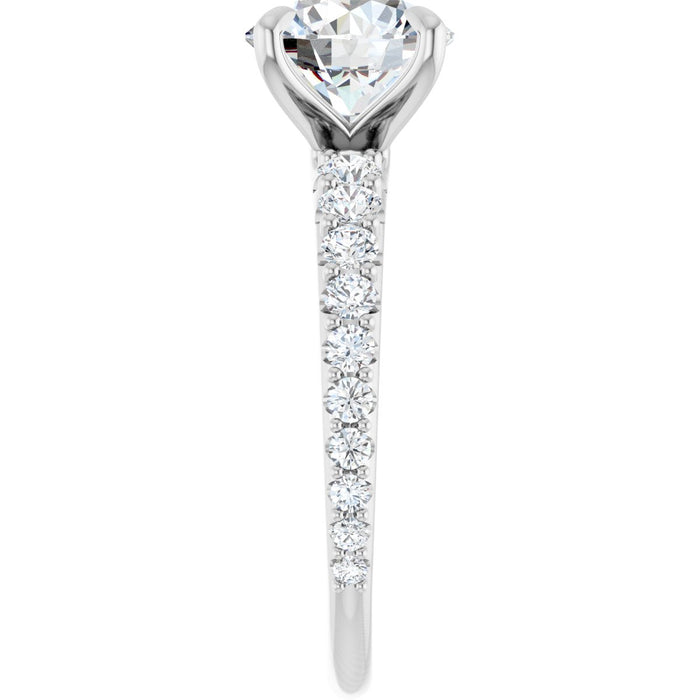 14K White | Round