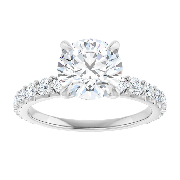 14K White | Round