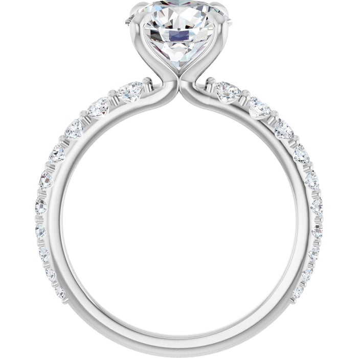 14K White | Round
