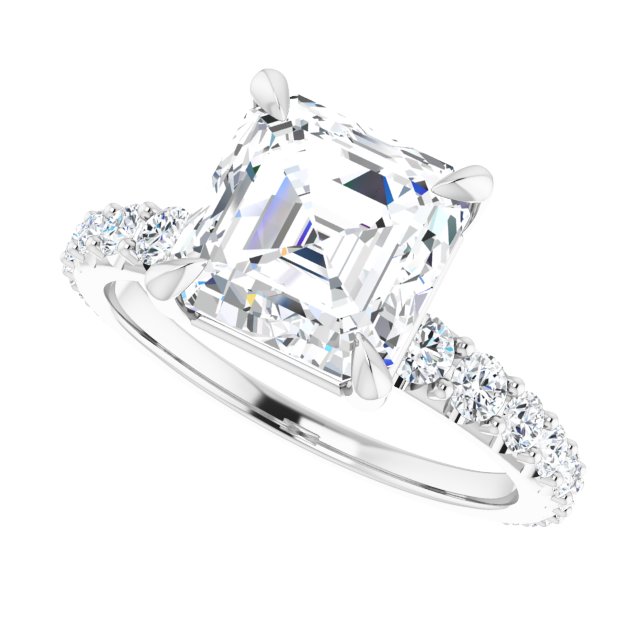 14K White | Asscher