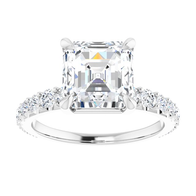 14K White | Asscher