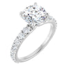 14K White | Round