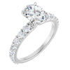 18K White | Oval