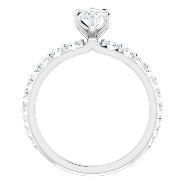 14K White | Pear