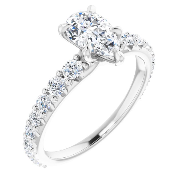 14K White | Pear