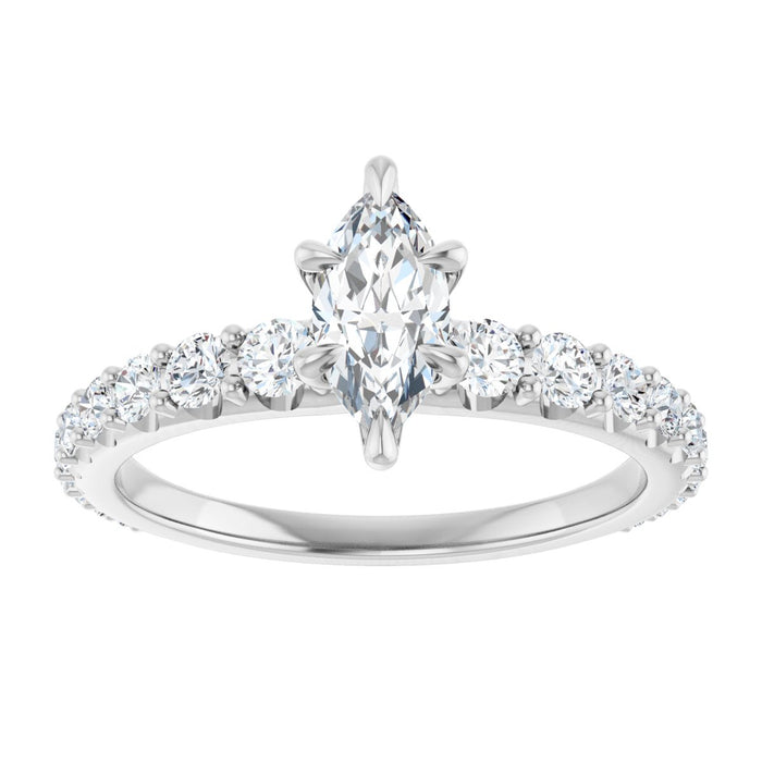 14K White | Marquise