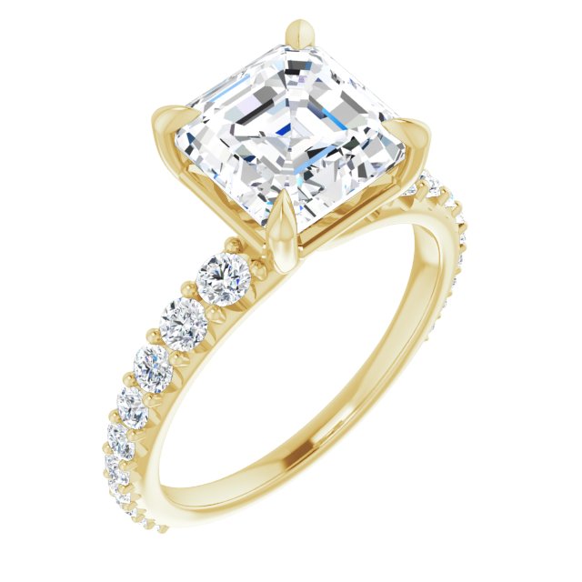 14K Yellow | Asscher
