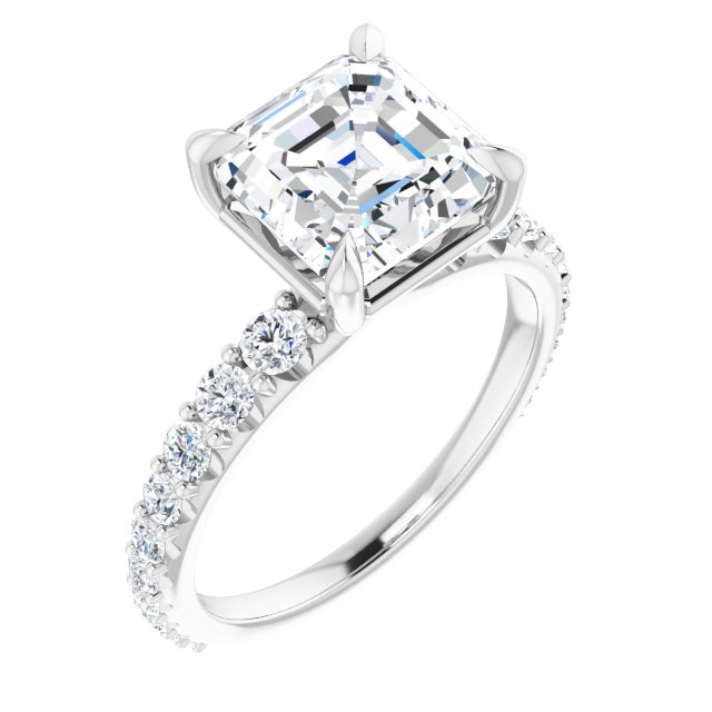 14K White | Asscher