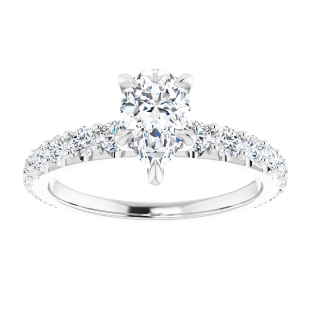 14K White | Pear