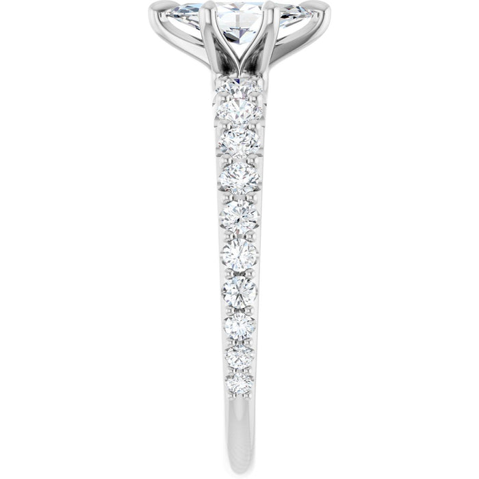14K White | Marquise
