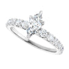 14K White | Marquise