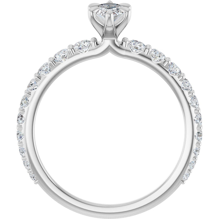 14K White | Marquise
