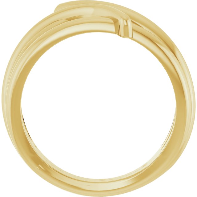 Intertwined Freeform Bypass Ring — 14K Yellow Gold