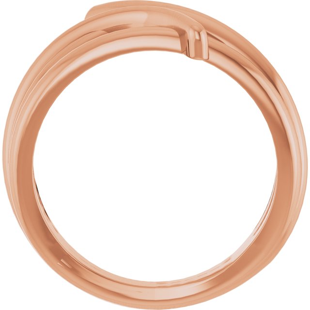 Intertwined Freeform Bypass Ring — 14K Rose Gold