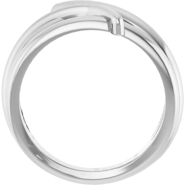 Intertwined Freeform Bypass Ring — Platinum