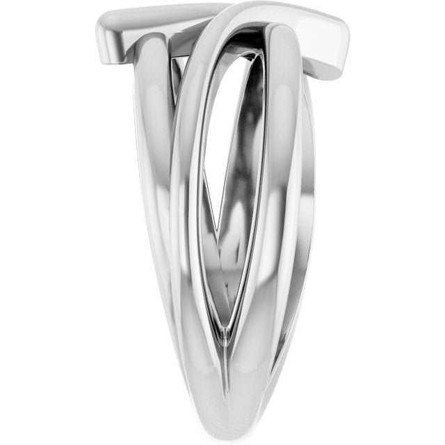 Intertwined Freeform Bypass Ring — Sterling Silver