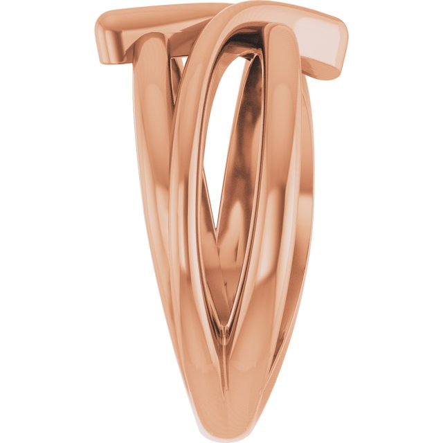 Intertwined Freeform Bypass Ring — 14K Rose Gold