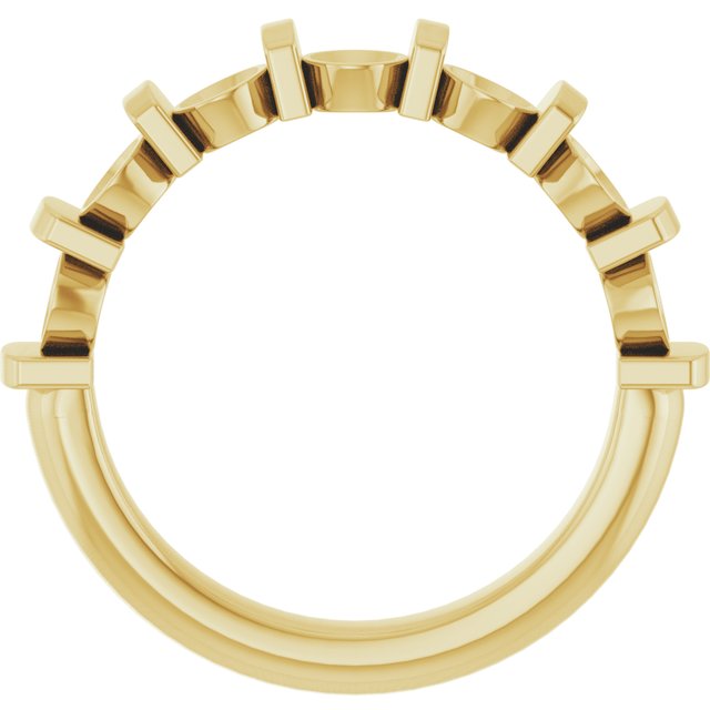 Bar Channel-Set Diamond Anniversary Band — 14K Yellow Gold