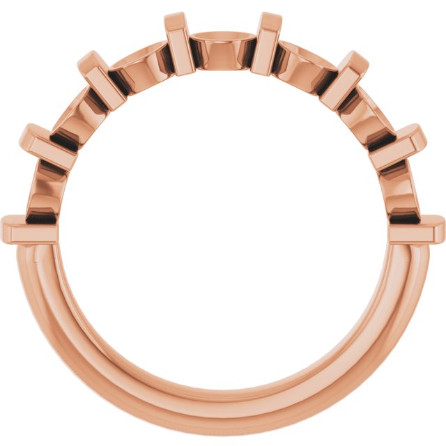 Bar Channel-Set Diamond Anniversary Band — 14K Rose Gold