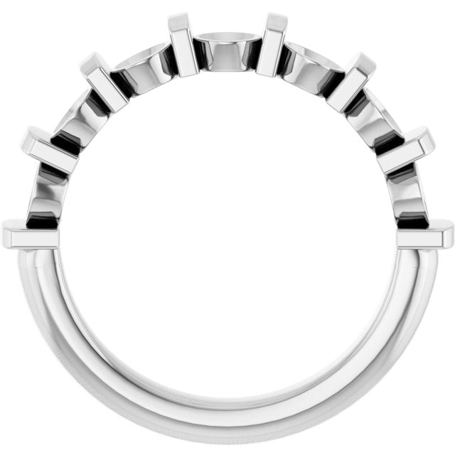Bar Channel-Set Diamond Anniversary Band — Platinum