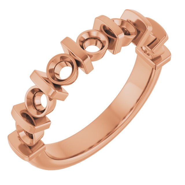 Bar Channel-Set Diamond Anniversary Band — 14K Rose Gold