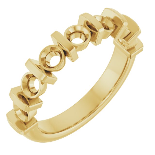 Bar Channel-Set Diamond Anniversary Band — 14K Yellow Gold