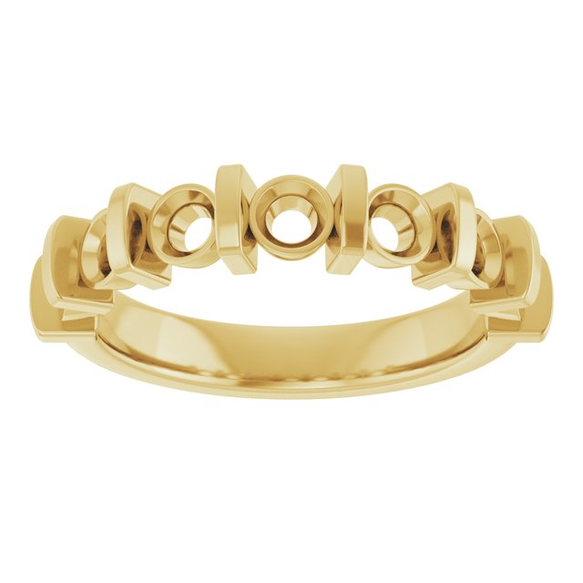 Bar-Set Diamond Anniversary Band — 14K Yellow Gold