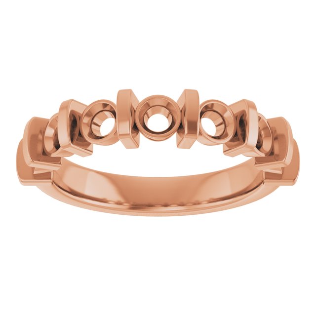Bar-Set Diamond Anniversary Band — 14K Rose Gold