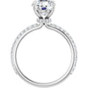14K White | Round