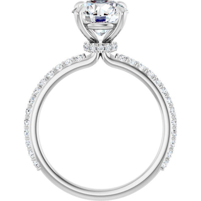 14K White | Round