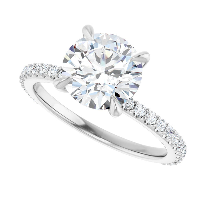 14K White | Round