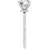 14K White | Round